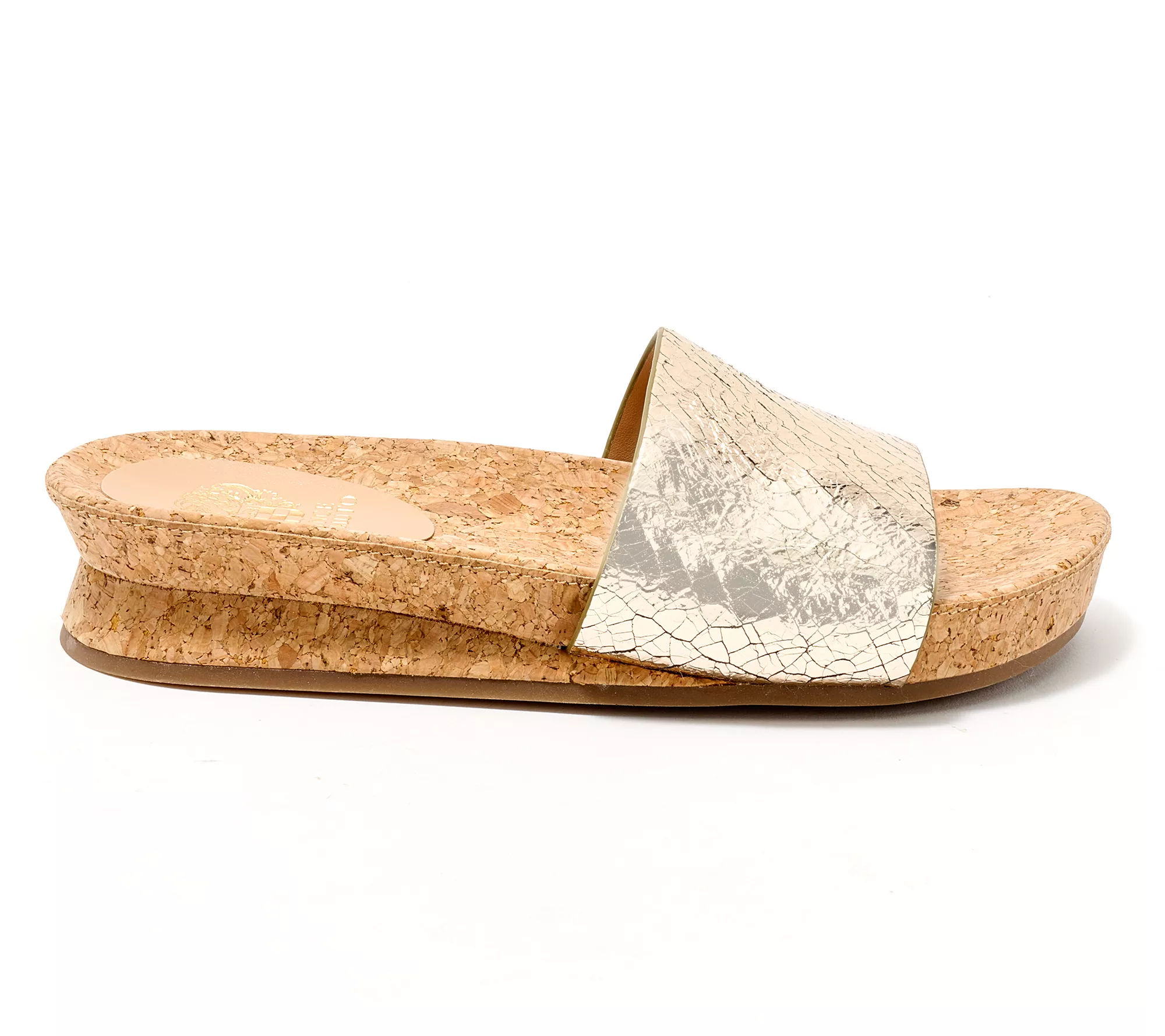 "As Is" Vince Camuto Leather Slide Sandals- Febba