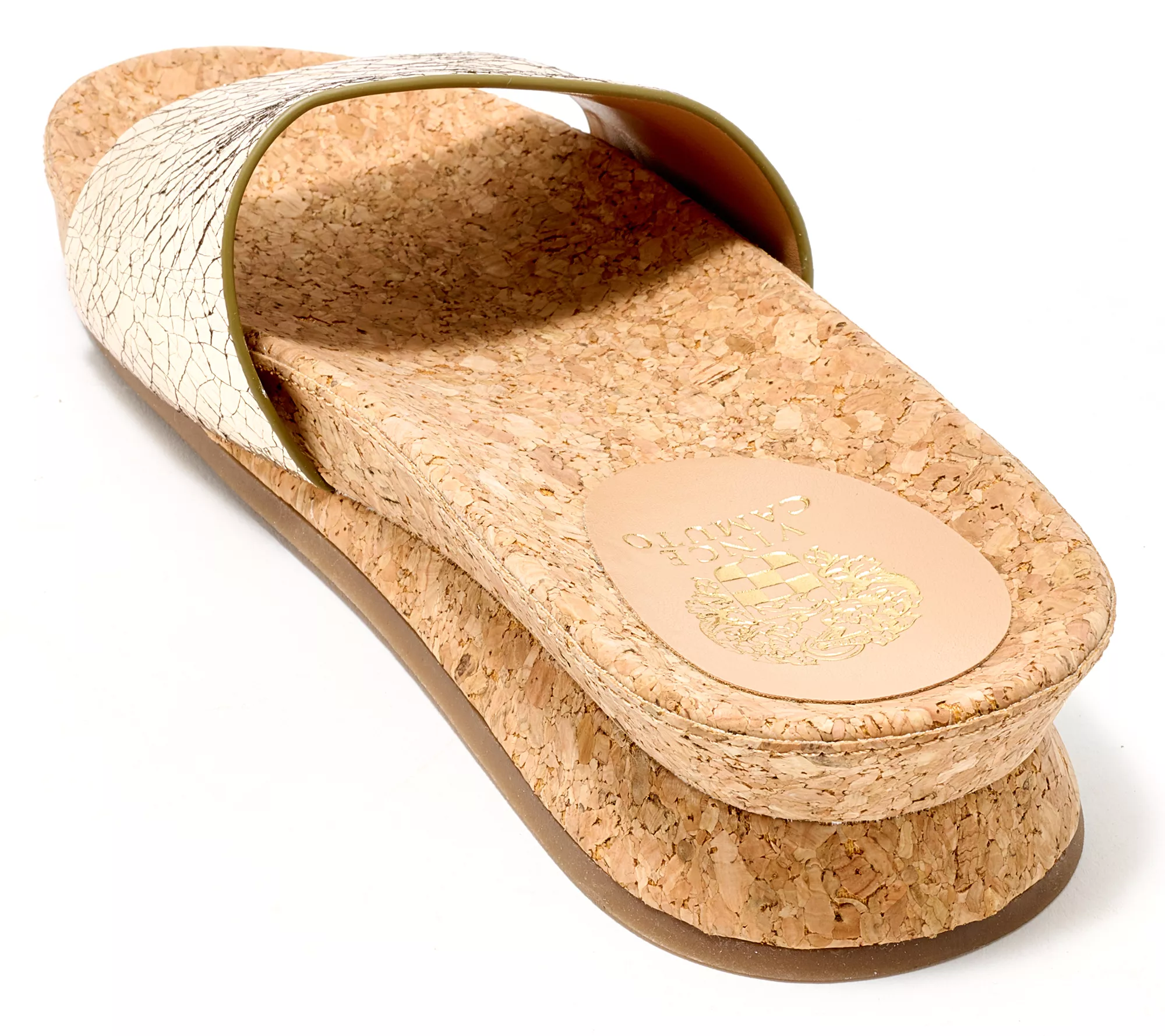 "As Is" Vince Camuto Leather Slide Sandals- Febba