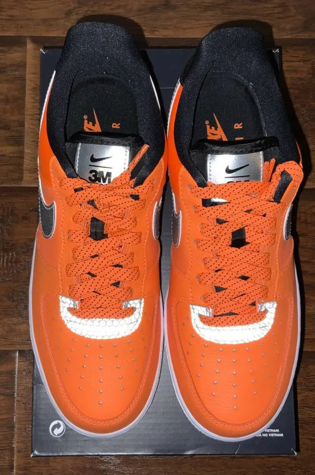 3m x nike air force 1 low total orange