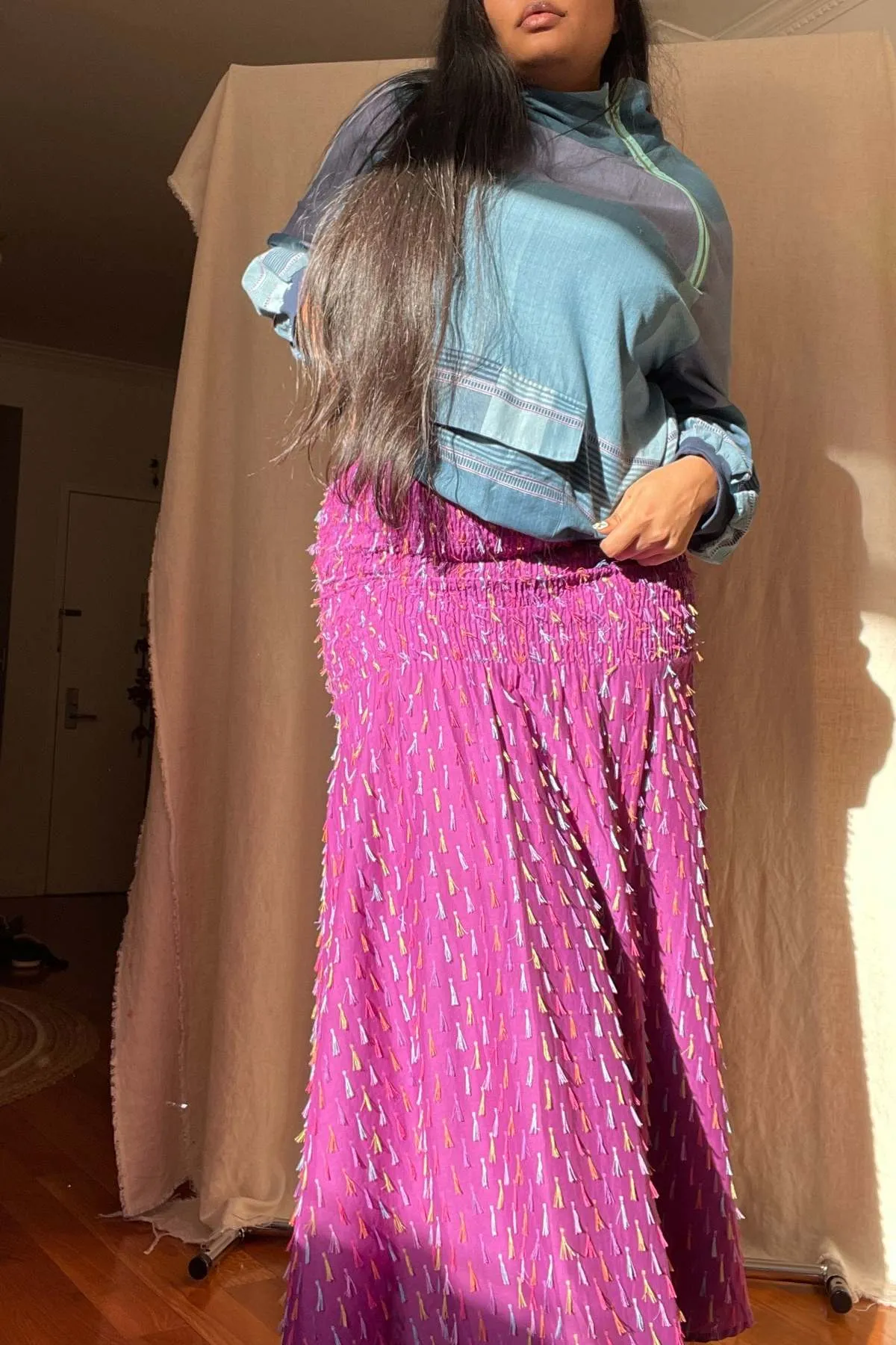 abacaxi Smocked Skirt