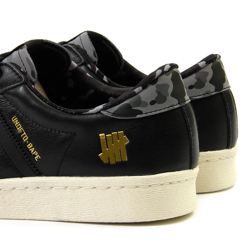 Adidas Superstar 80v UNDFTD X BAPE (Black/Black-White)