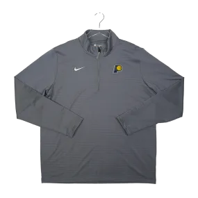 Adult Indiana Pacers Primary Logo 1/4 Zip Performance Pullover in Grey by Nike