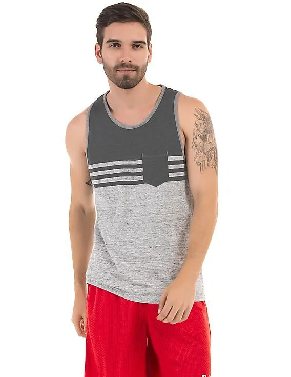 Aeropostale Patch Pocket Striped Tank