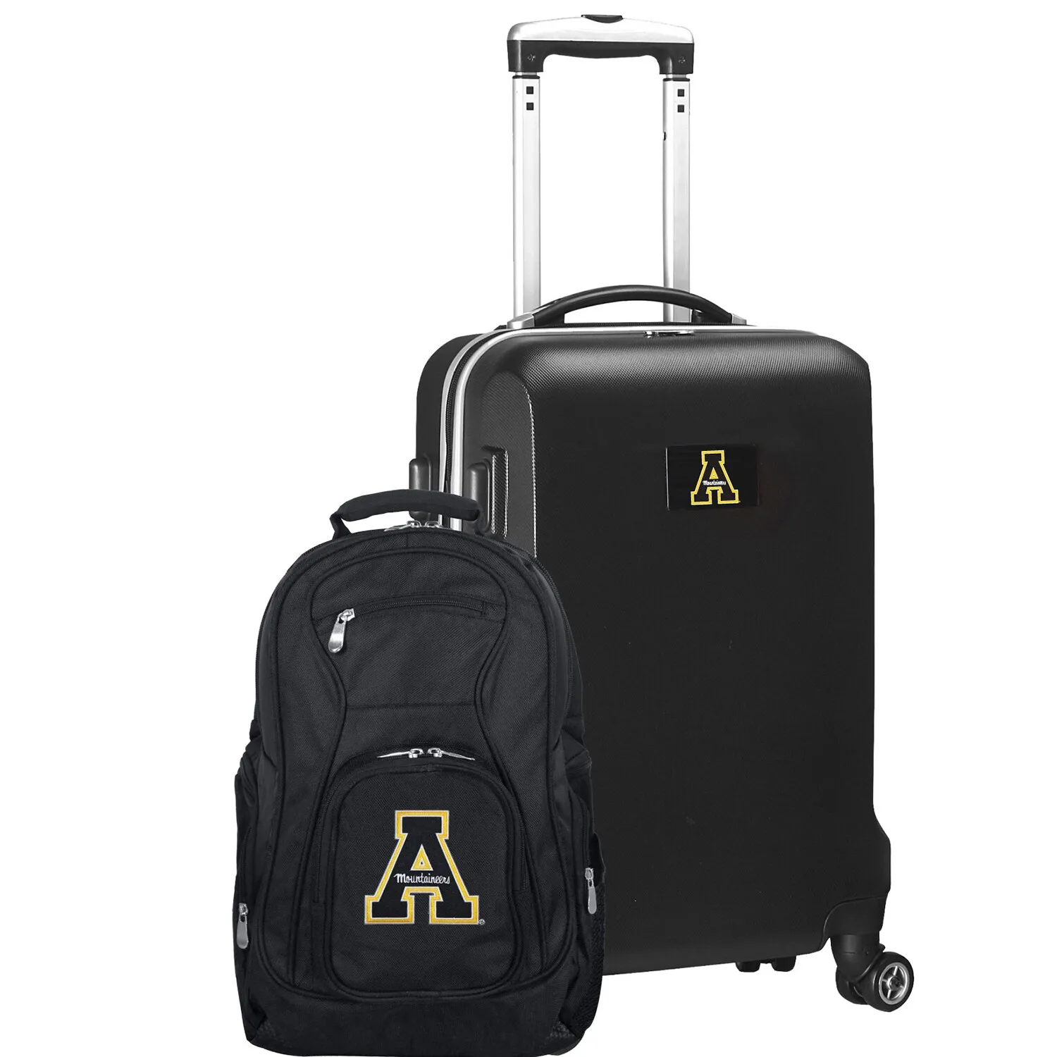 Appalachian State Mountaineers Deluxe 2-Piece Backpack and Carry-On Set - Black