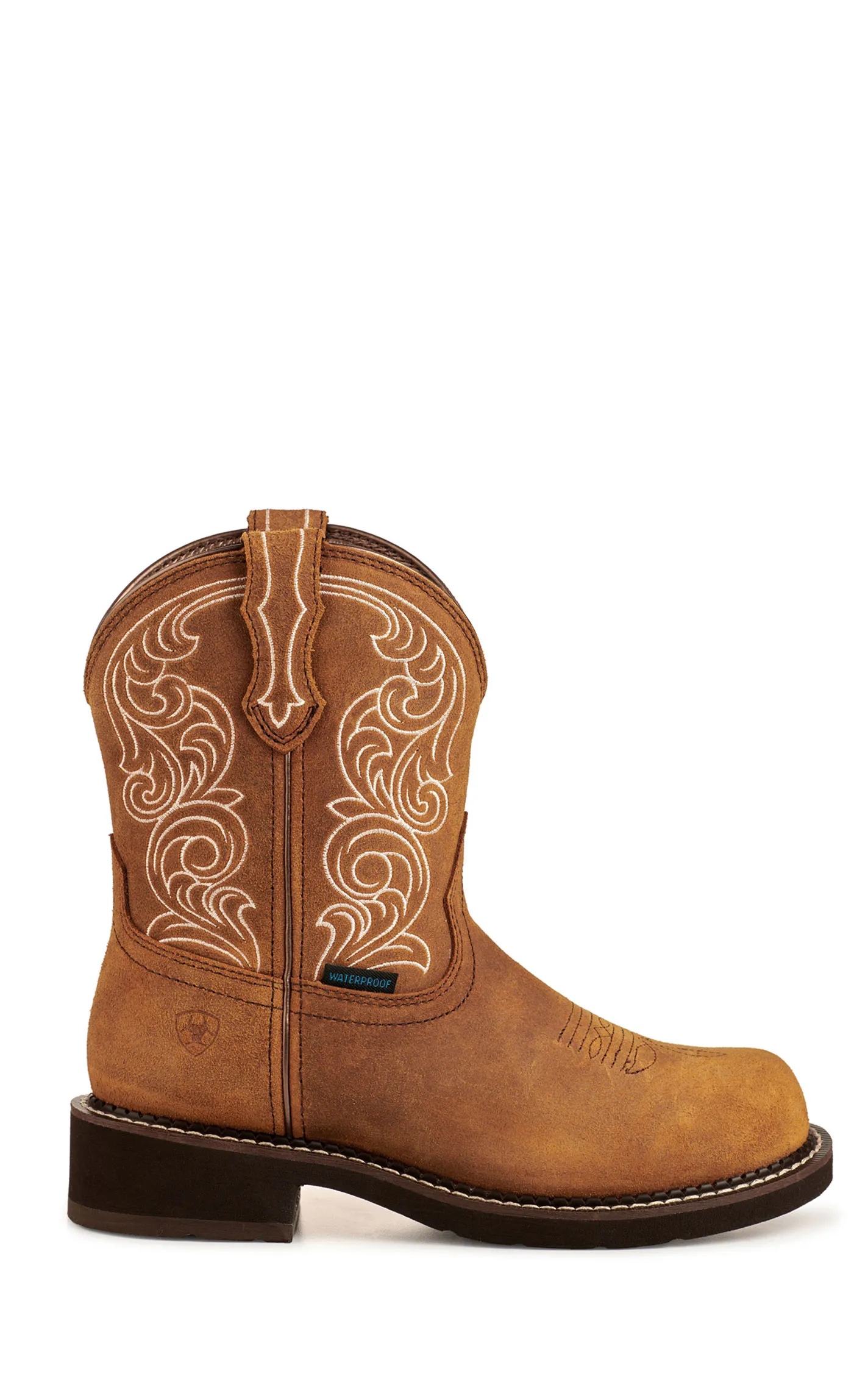 Ariat Women's Fatbaby Heritage H2O Ginger Spice Brown Waterproof Crepe Round Toe Cowboy Boot