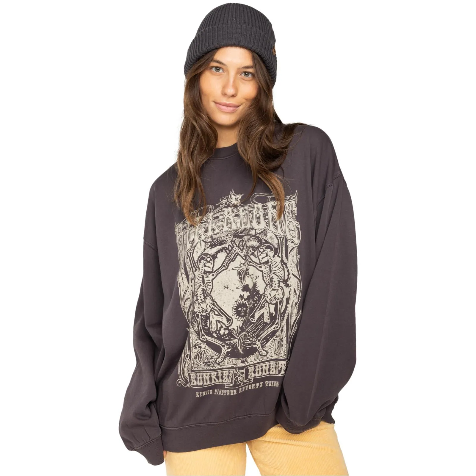 Billabong Womens Ride In Loose Fit Pullover Sweatshirt