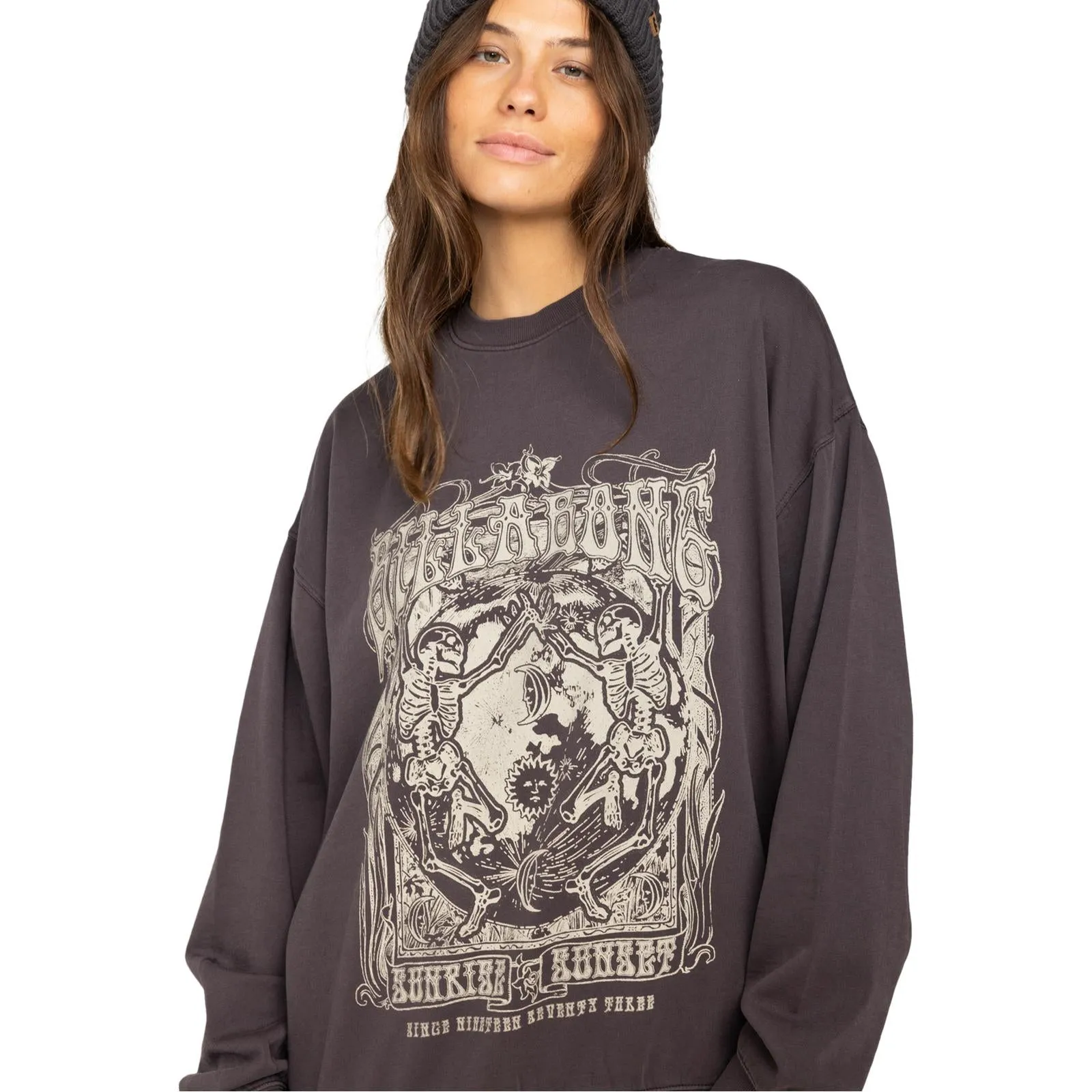 Billabong Womens Ride In Loose Fit Pullover Sweatshirt