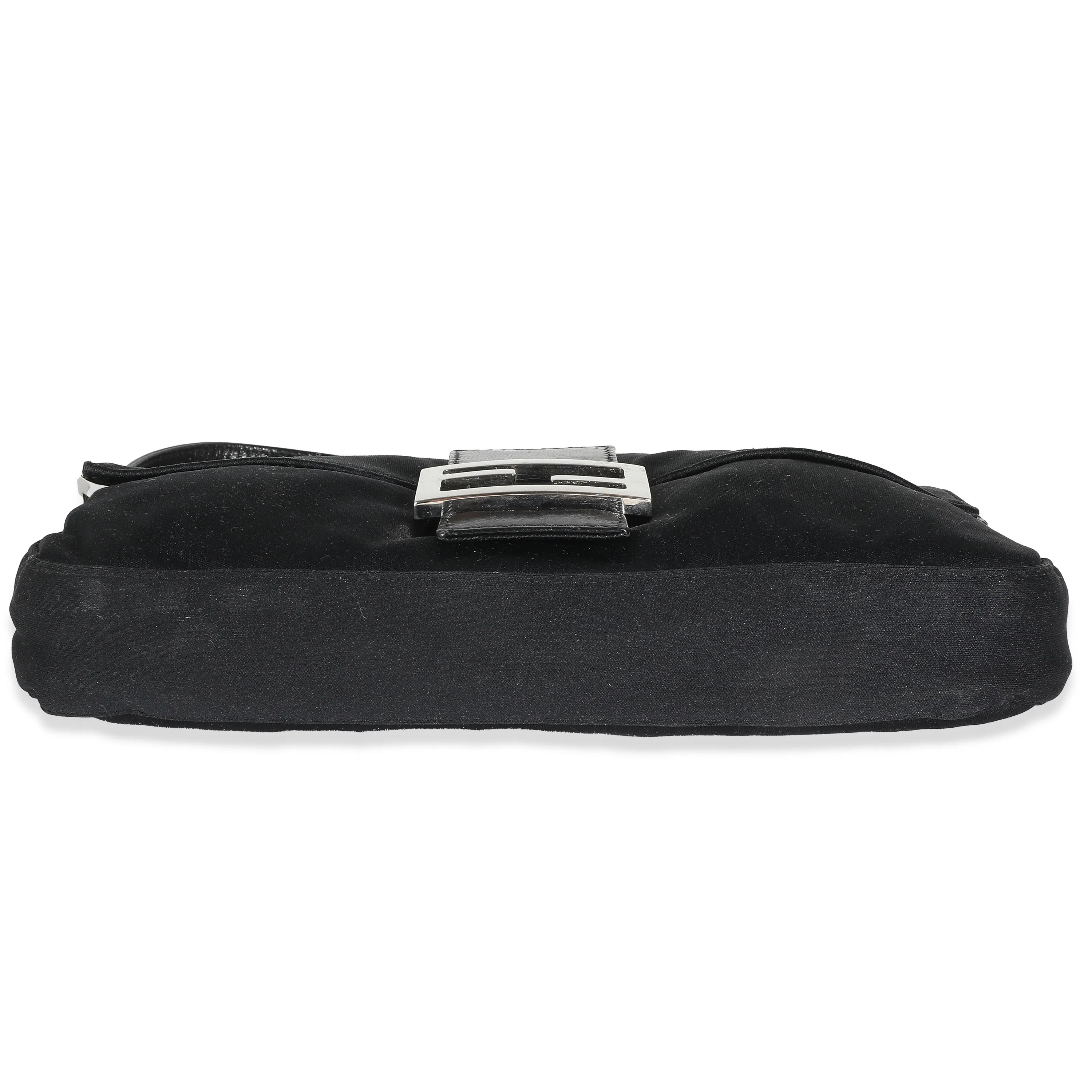 Black Neoprene Medium Baguette Bag