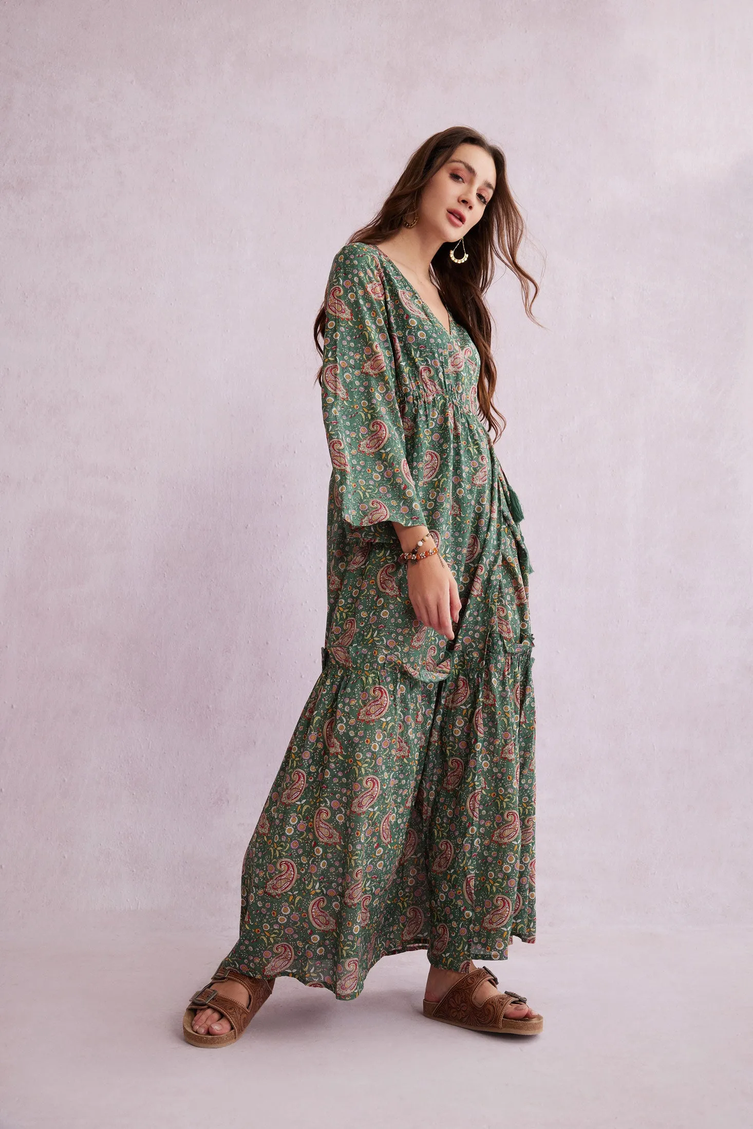 Bohera Yevennia Wrap Over Long Dress