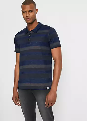 bonprix Striped Cotton Polo Shirt | Grattan