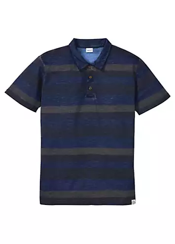 bonprix Striped Cotton Polo Shirt | Grattan