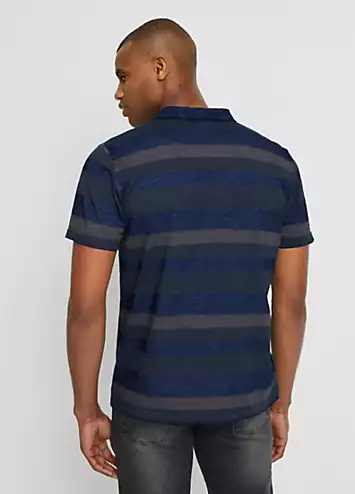 bonprix Striped Cotton Polo Shirt | Grattan