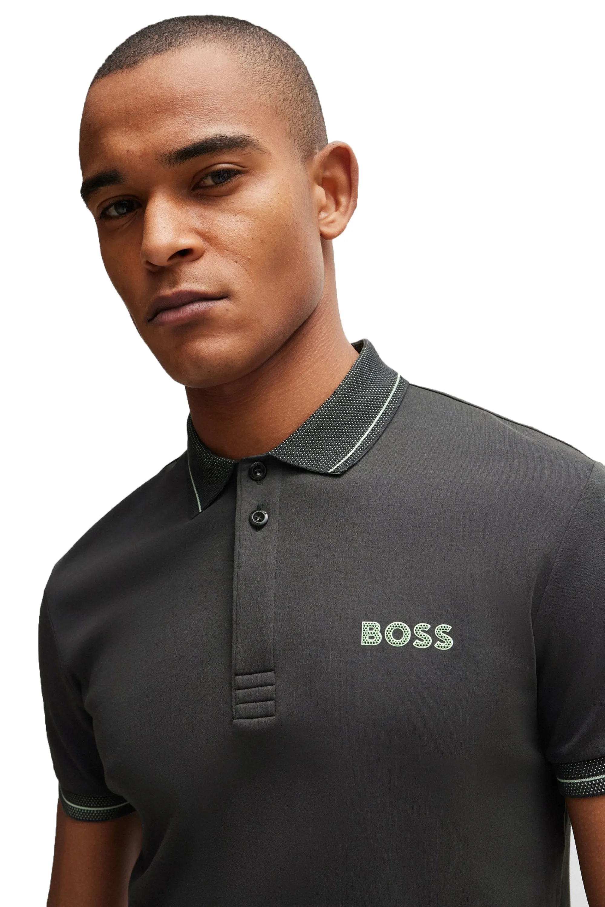 Boss Paule 1 Polo Shirt Charcoal