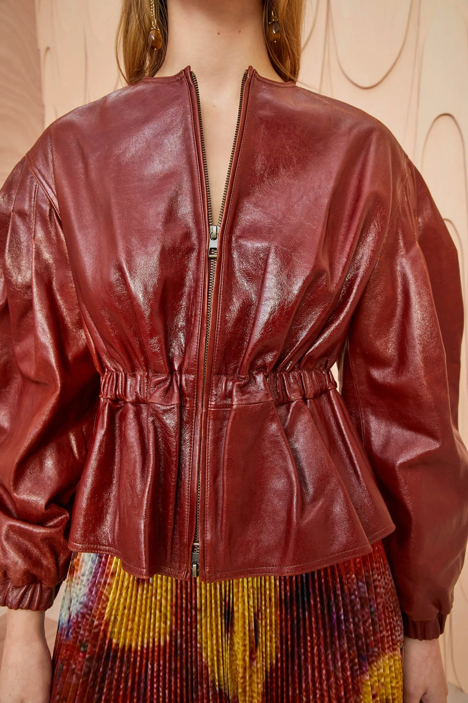 Briar Leather Jacket - Mahogany