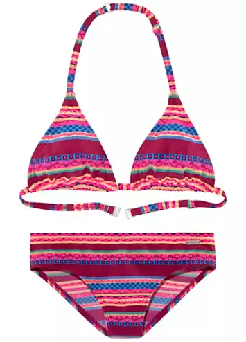 Buffalo Kids Print Triangle Bikini Set | Grattan