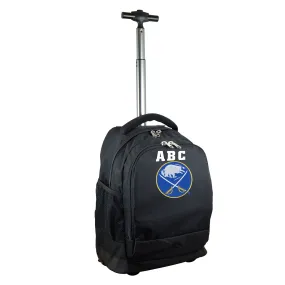 Buffalo Sabres MOJO Black 19'' Personalized Premium Wheeled Backpack