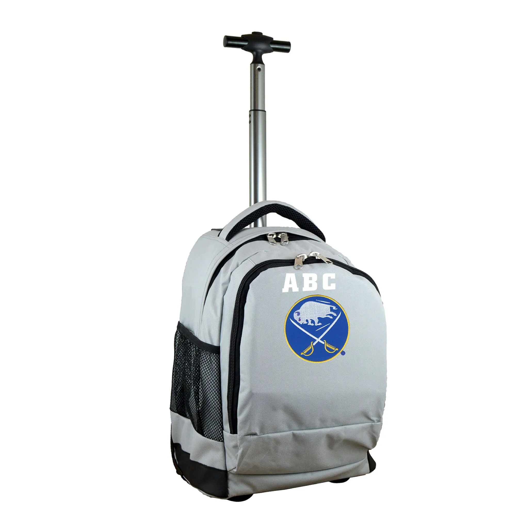 Buffalo Sabres MOJO Gray 19'' Personalized Premium Wheeled Backpack