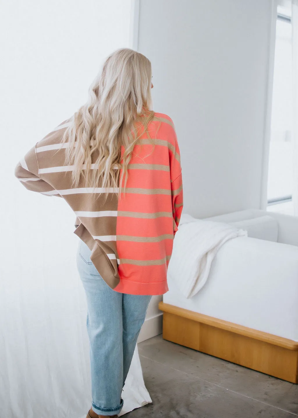 Catelyn Oversized Striped Pullover