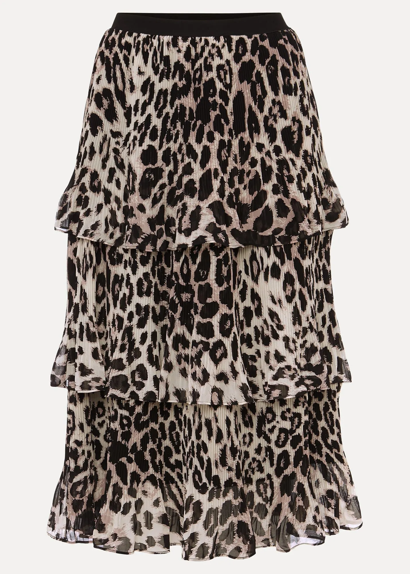 Chelsie Leopard Tiered Skirt