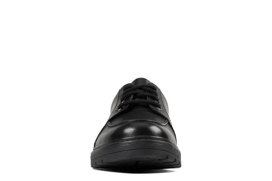 Clarks Loxham Pace Y Black Leather