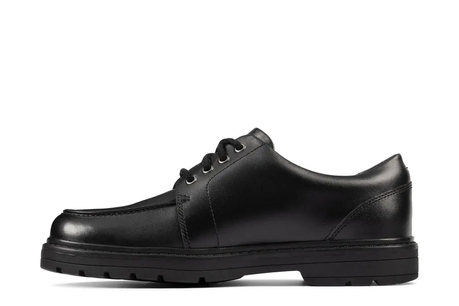 Clarks Loxham Pace Y Black Leather