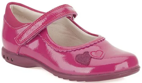 Clarks TRIXI HEART BERRY FUSCHIA PATENT