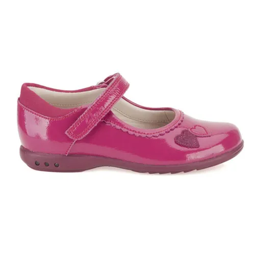 Clarks TRIXI HEART BERRY FUSCHIA PATENT