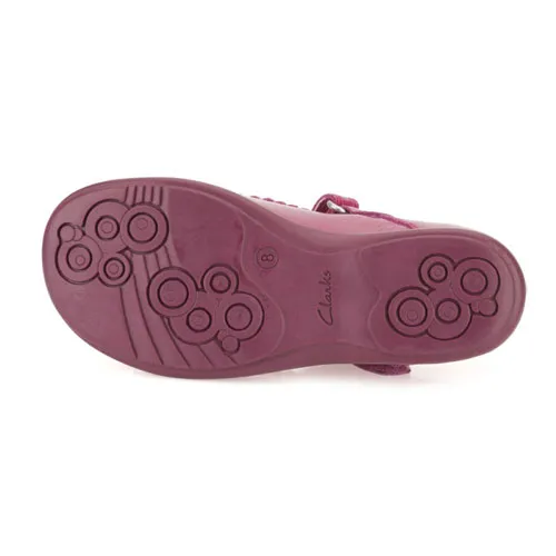 Clarks TRIXI HEART BERRY FUSCHIA PATENT