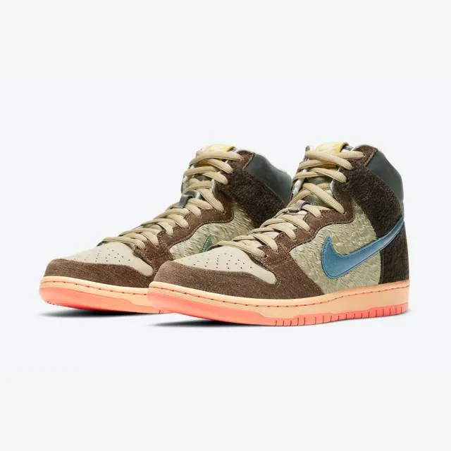 Concepts x nike dunk high pro sb (turdunken/ tan brown/ rattan/ parachute beige/ orange chalk/ baroq