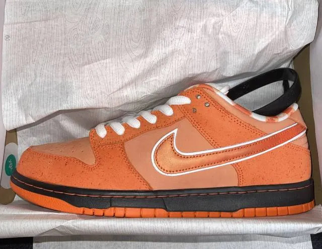 Concepts x nike sb dunk low orange lobster