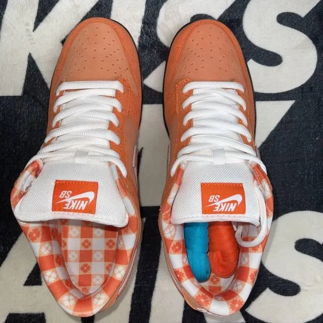 Concepts x nike sb dunk low orange lobster