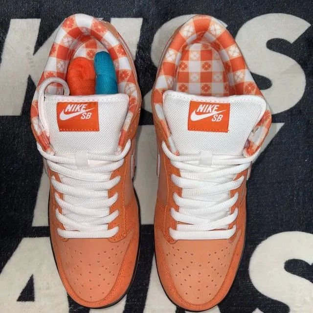 Concepts x nike sb dunk low orange lobster