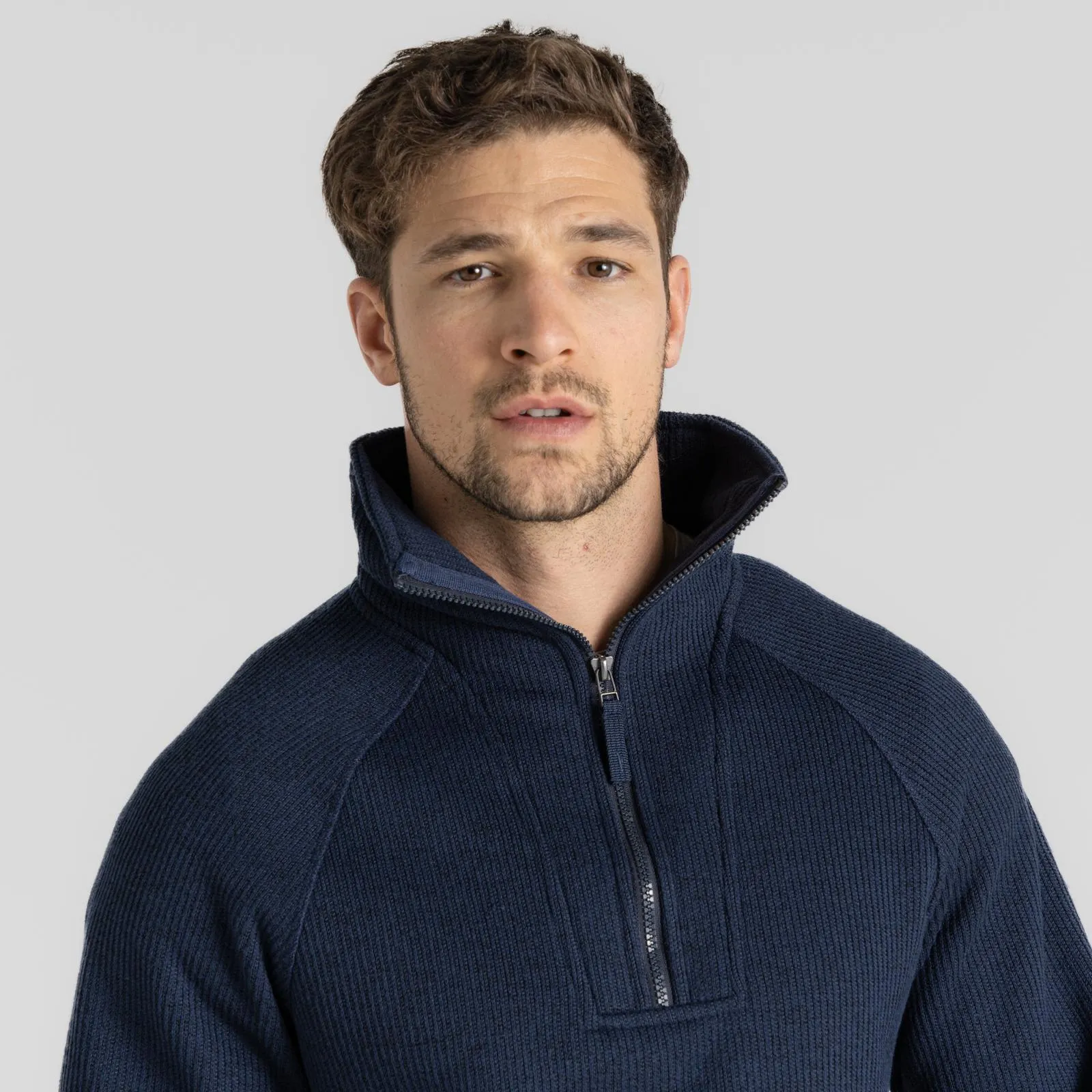 Craghoppers Mens Wole Half Zip High Collar Pullover Fleece