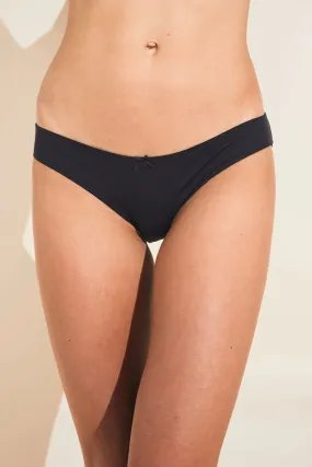 Eberjey Pima Stretch Cotton Bikini in Black 