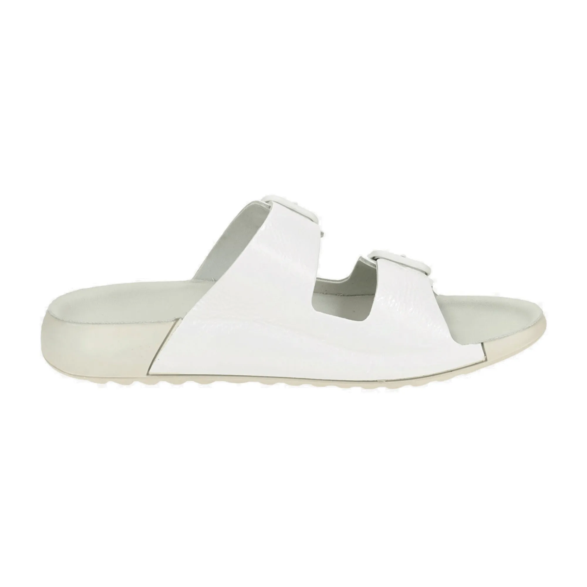 Ecco Cozmo Women's Slide Sandals - Durable & Stylish White Leather, Model 206833