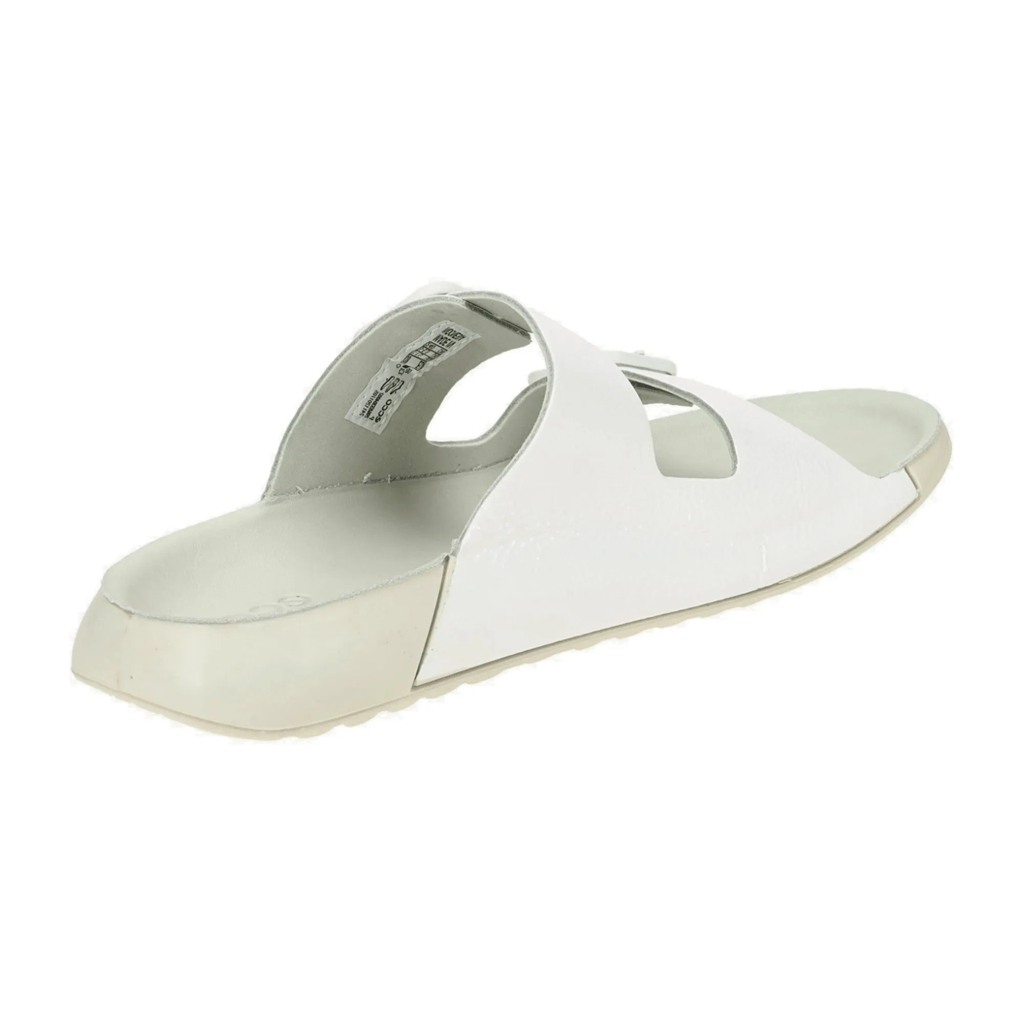 Ecco Cozmo Women's Slide Sandals - Durable & Stylish White Leather, Model 206833