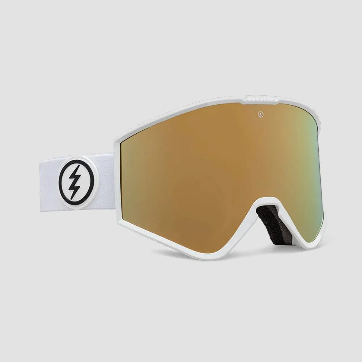 Electric Kleveland Snow Goggles Matte White/Gold Chrome With Bonus Lens