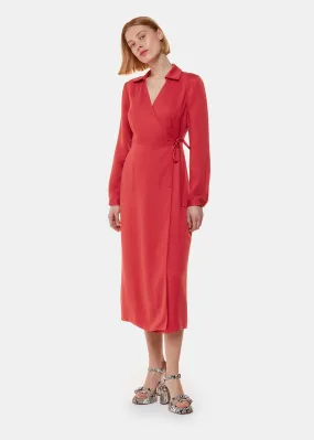 Elodie Tie Wrap Midi Dress