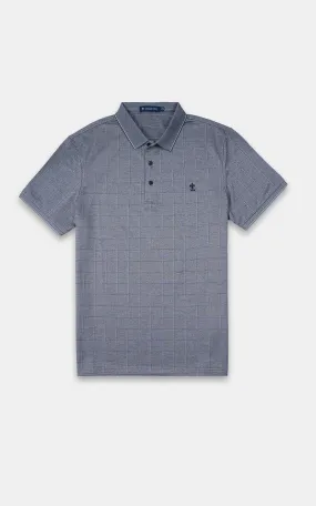 EXECUTIVE POLO JACQUARD COLLAR CHARCOAL GREY