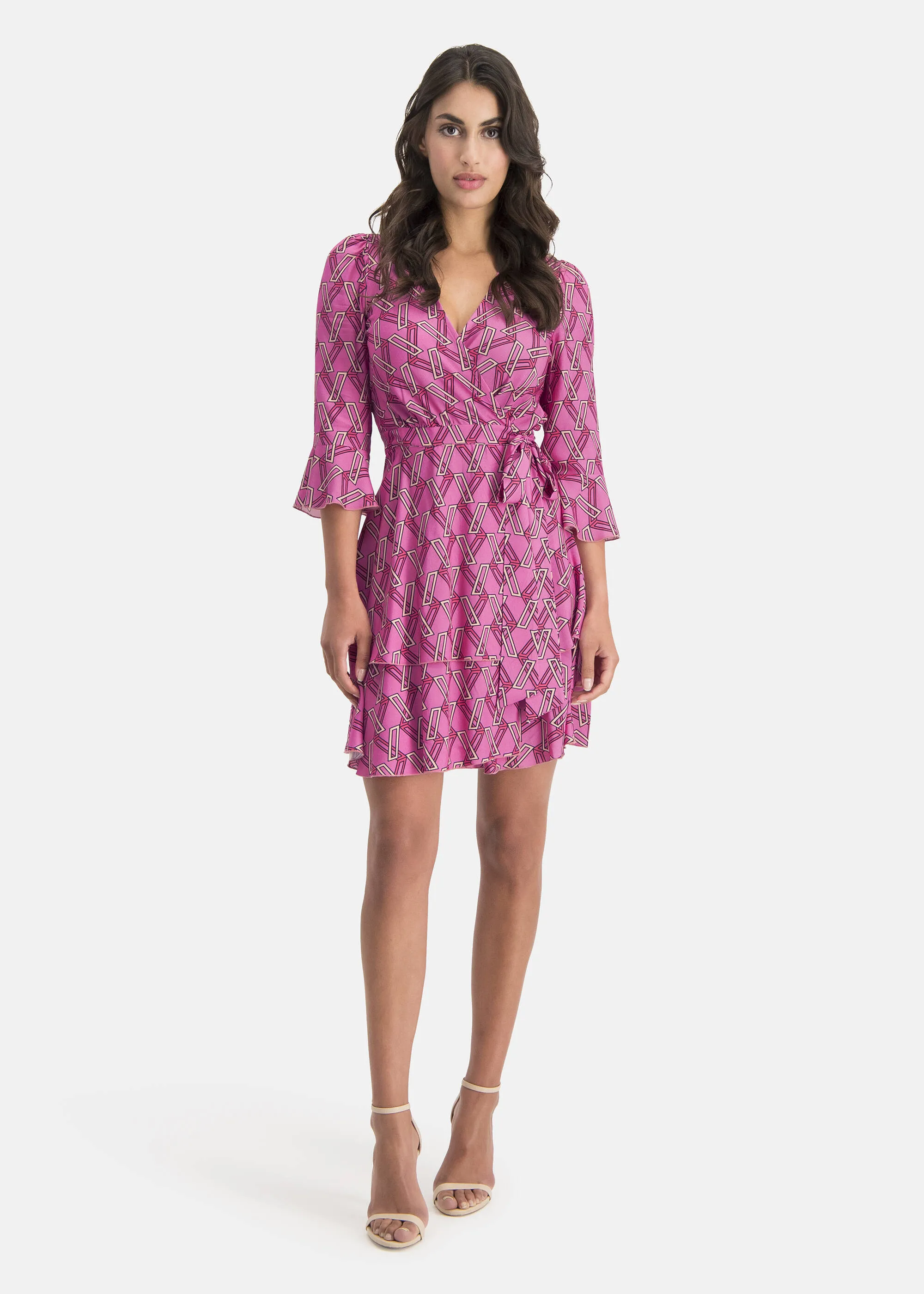 Extravagant wrap dress - PINOWA in PINK