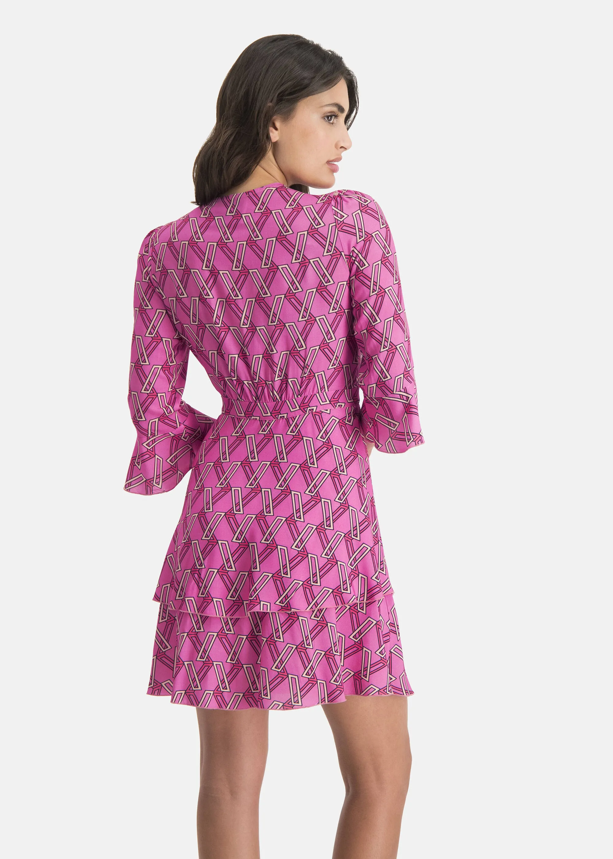 Extravagant wrap dress - PINOWA in PINK