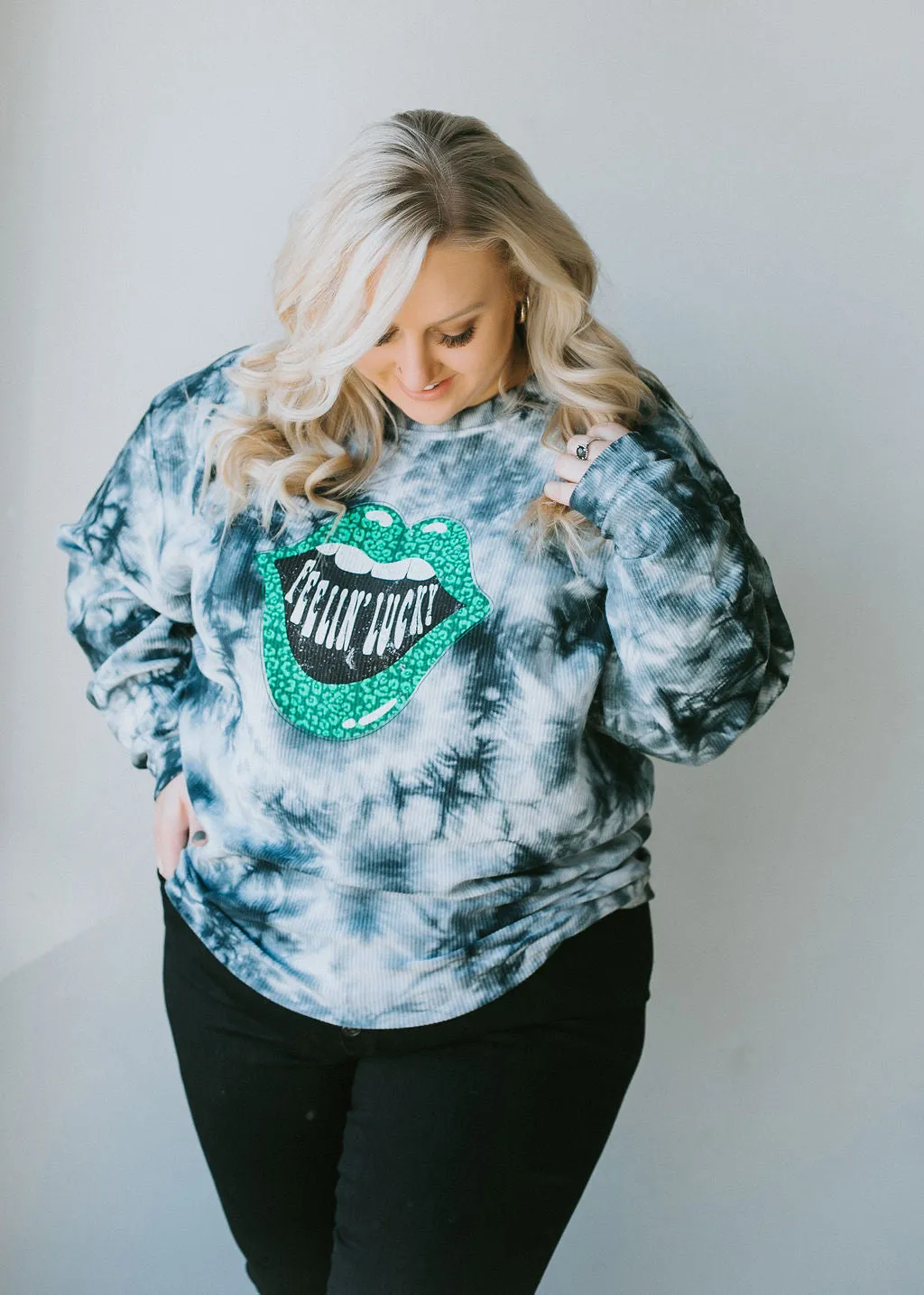 Feelin' Lucky Tie Dye Pullover FINAL SALE