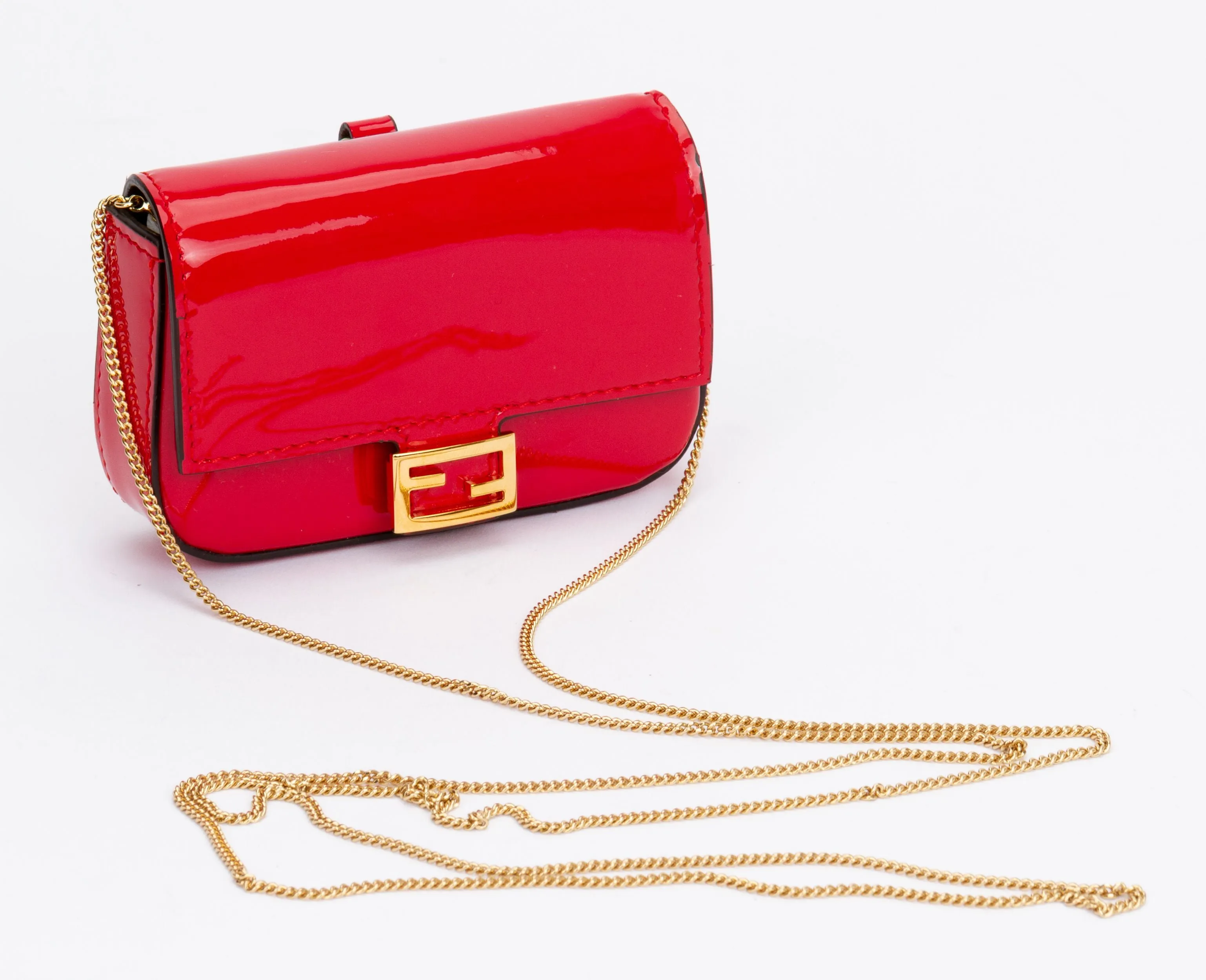 Fendi Baguette Nano Bag Charm Red