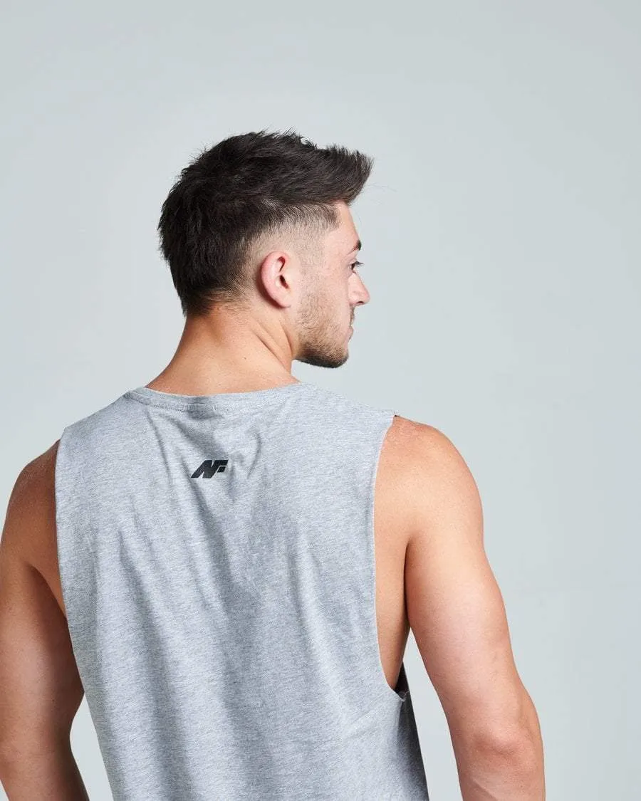 FLEX MUSCLE TANK - GREY MARBLE