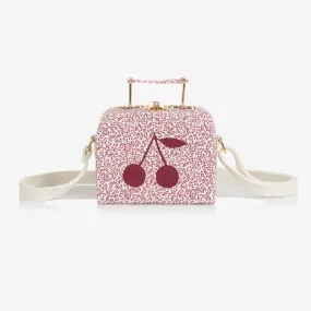 Girls Red Printed Box Bag (12cm)