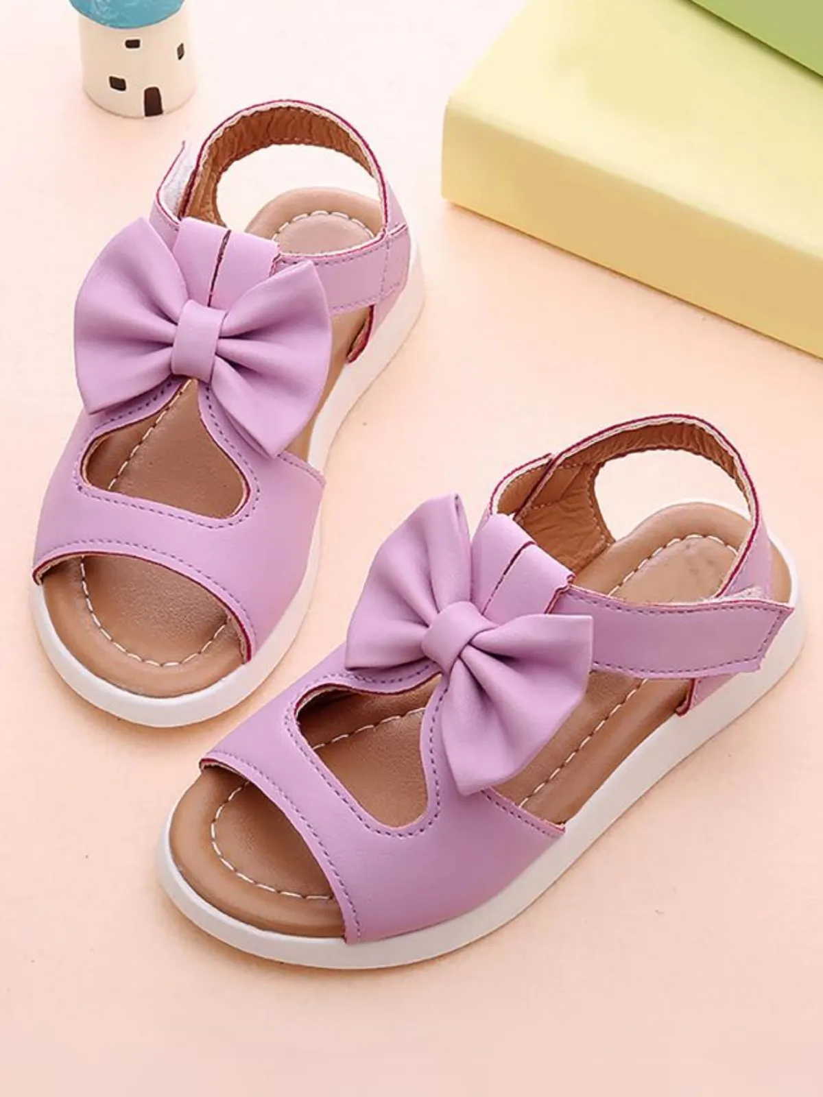 Gorgeous Girls' Pink Bow-Knot Sandals By Liv and Mia