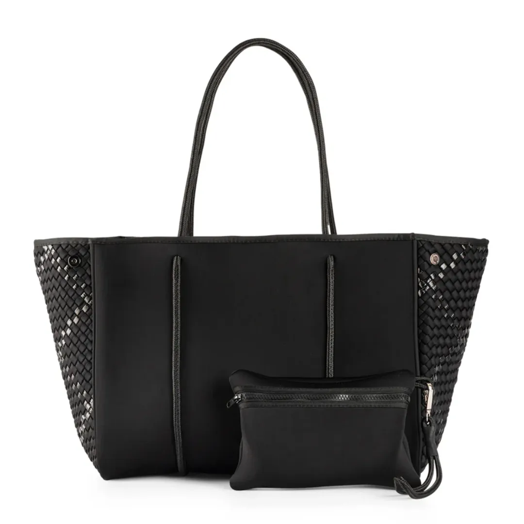 GREYSON TOTE NOIR WOVEN