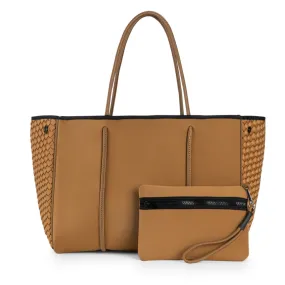 GREYSON WOVEN TOTE CAMEL