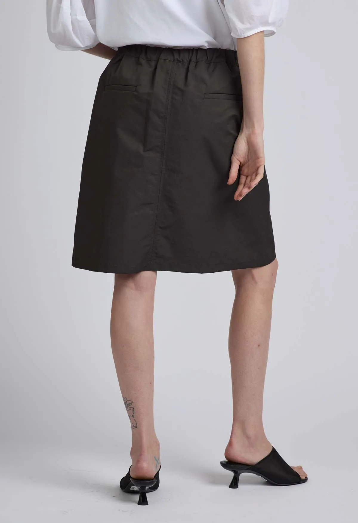 Hae Pleat Skirt - Grey