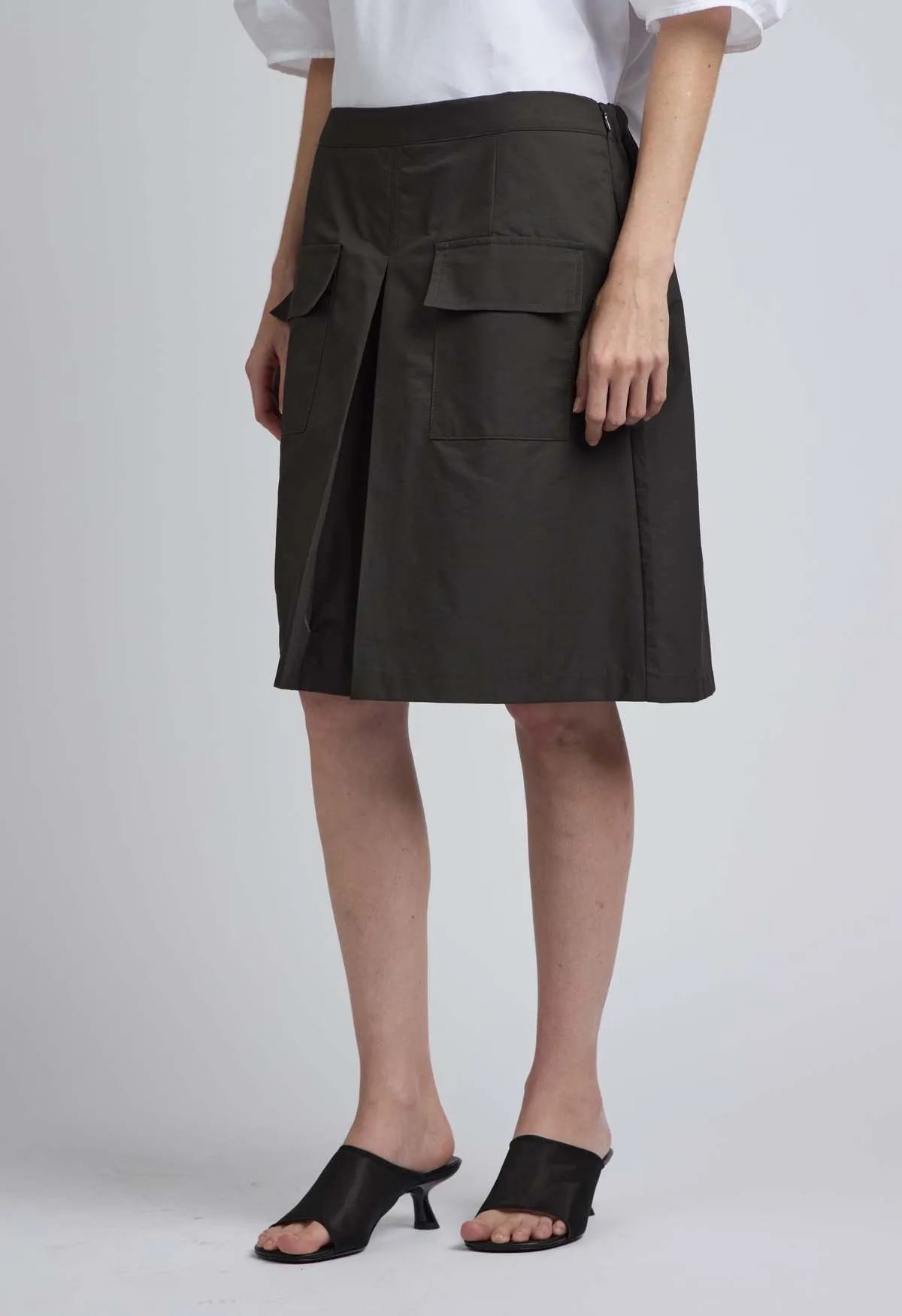 Hae Pleat Skirt - Grey